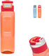 Kambukka elton drinkfles 1l - orange vibes met 3-in-1 lid en makkelijke reiniging