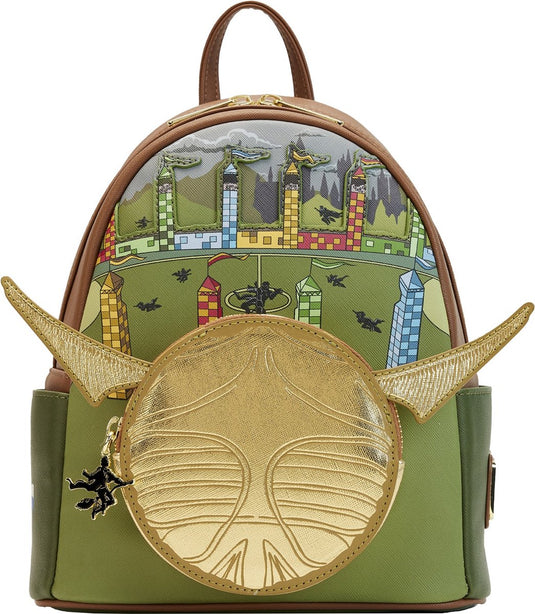 Loungefly harry potter mini backpack golden snitch quidditch
