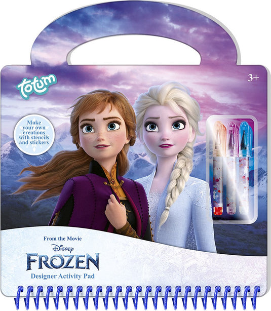 Totum disney frozen designer doeboek vakantieboek - creatief speelgoed meisjes vanaf 3 jaar - tekenen schrijven, sticker boek