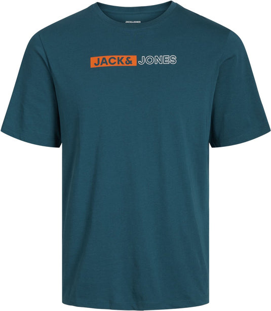 Jack jones jack jones plus jjecorp logo tee play ss o-n noos pls heren t-shirt - deep teal play 5