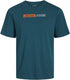 Jack jones jack jones plus jjecorp logo tee play ss o-n noos pls heren t-shirt - deep teal play 5