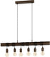 Eglo townshend 4 hanglamp - e27 - 100,5 cm - antiek-bruin