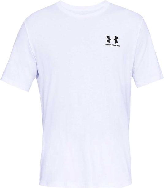 Under armour ua m sportstyle lc ss-wht heren sportshirt - wit - zwart