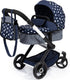 Bayer design - combi poppenwagen xeo, tas, blauw, sterren