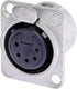 Neutrik nc5fd-l-1 xlr-connector flensbus, contacten recht aantal polen: 5 zilver 1 stuk(s)