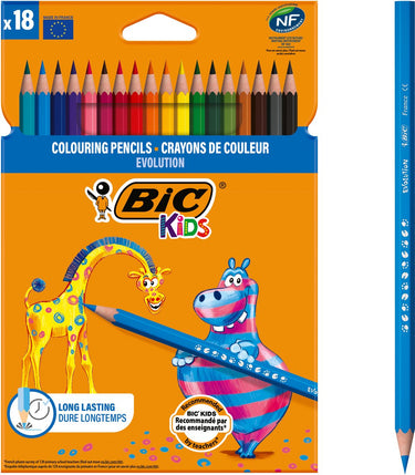 Http: www.cchobby.nl bic-evolution-kleurpotloden-zeskantig-l-17-5-cm-vulling-3-mm-diverse-kleuren-18-stuk-1-doos