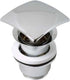 Plieger design afvoerplug - met overloop - chroom