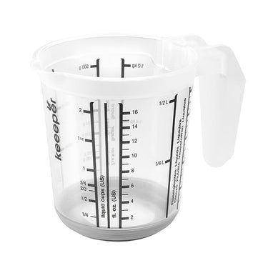 Keeeper kunststof maatbeker anti-slip 0,5l ã˜10,5x11,5cm nordic grey