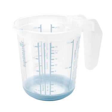 Keeeper kunststof maatbeker anti-slip 0,5l ã˜10,5x11,5cm nordic blue