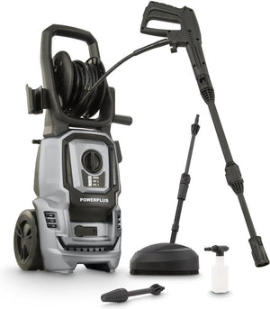 Powerplus elektrische hogedrukreiniger powxg90411 - 1800 w terrasreiniger, 140 bar en 50 °c - met 8 m slang en accessoires
