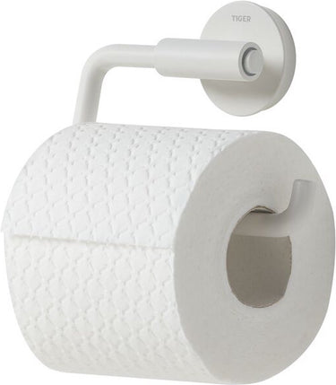 Tiger urban - wc rolhouder zonder klep - toiletrolhouder - zonder boren - boren of lijmen - wit