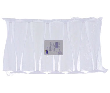Duni champagneglazen crystallo plastic 10 stuks | 5 stuks