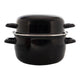 No brand mosselpan emaille 24 cm zwart
