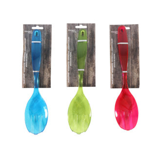 Saladebestek 2-delig assorti kleur | 6 stuks