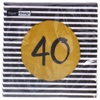 Load image into Gallery viewer, Servetten 40th birthday 33x33 cm | 4 stuks
