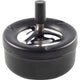 No brand asbak druk mat zwart rond 11 cm | 6 stuks