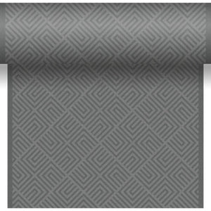 Duni tafelkleed 3-in-1 mosaic granite grey 40x480 cm