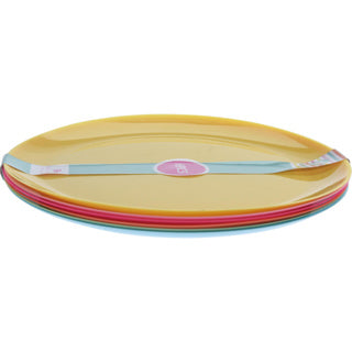 Excellent houseware borden 21 cm 6 stuks kunststof