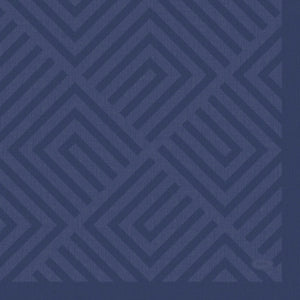 Duni servetten mosaic dark blue 33x33 cm | 12 stuks