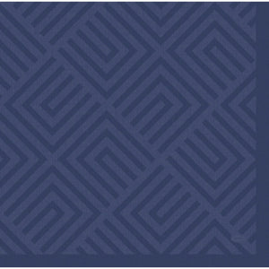 Duni servetten mosaic dark blue 40x40 cm | 12 stuks