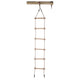 Swingking touwladder met oogringen en 6 houten treden