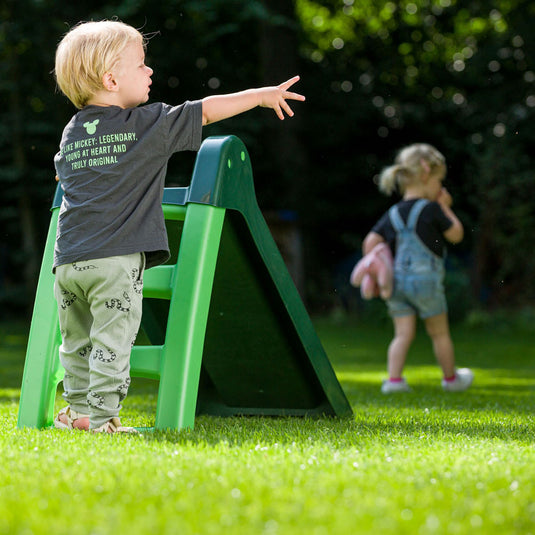 Swingking glijbaan met trap groen