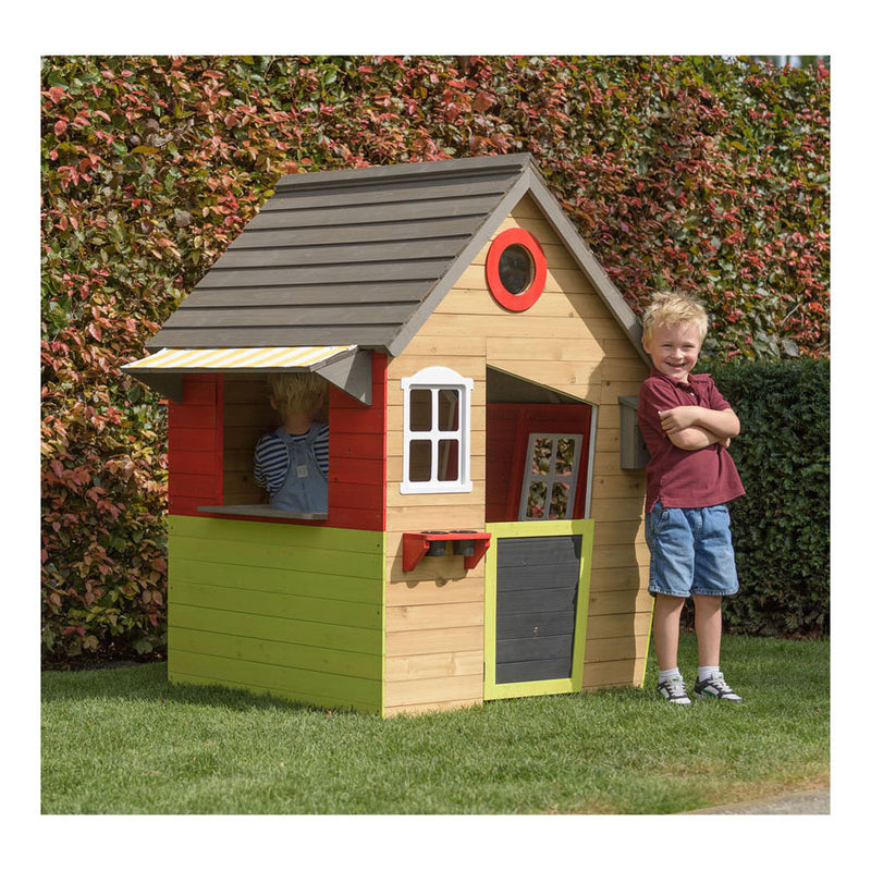 Load image into Gallery viewer, Swingking houten speelhuisje fairytale
