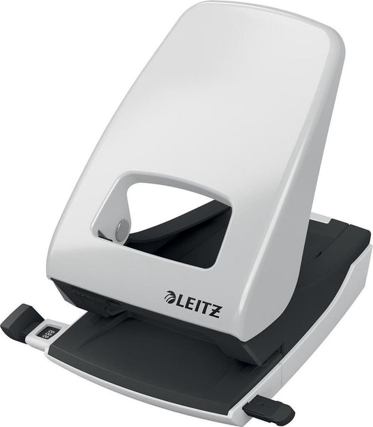 Leitz nexxt bureau perforator - perforeert tot 40 vel - voor mappen en ringbanden - grijs