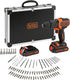 Black+decker bdchd18bafc-qw accu klopboormachine - 18v - 2 accu's en lader - incl. 80 accessoires - voor hout, steen en metaal - klopfunctie - accu boormachine - bdchd18bafc-qw