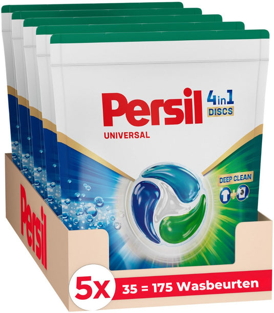 Persil discs universal - krachtige vlekverwijdering - voordeelverpakking - 5x 35 stuks