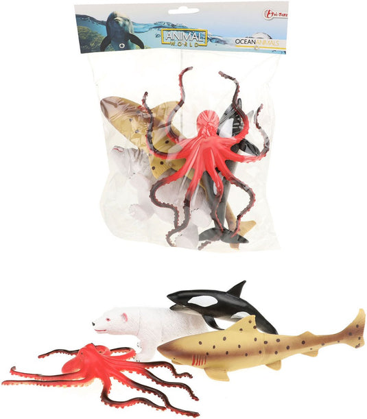 Toi-toys animal world zeedieren deluxe, 5st.