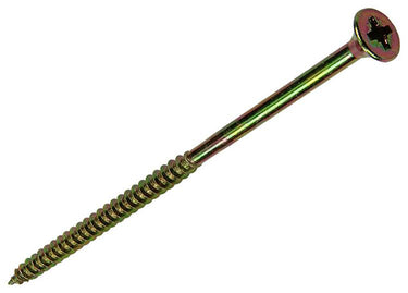 Mack 1006975 - spaanplaatschroef vz kop geelverzinkt 4st 6 x 130mm | 10 stuks