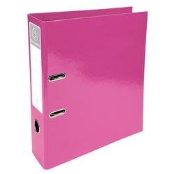 Ordner exacompta iderama a4 70 mm karton roze 2-rings 53624e 10 stuks