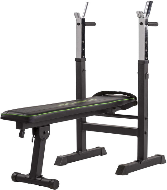 Tunturi wb20 halterbank - fitnessbank - trainingsbank - utility bench - opklapbaar - bankdrukbank - kleur: zwart