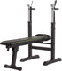 Tunturi wb20 halterbank - fitnessbank - trainingsbank - utility bench - opklapbaar - bankdrukbank - kleur: zwart