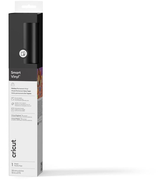 Cricut ™ smart vinyl™ permanent zwart, geen mat nodig (6,4 m)