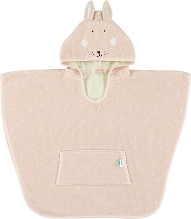 Trixie poncho - mrs. rabbit - 100% biologisch katoen - badcape kind met capuchon - met leuke details