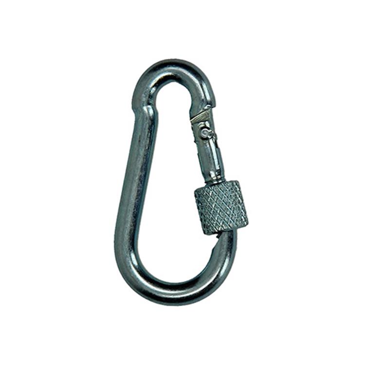 Load image into Gallery viewer, Mack 1008514 - 1 karabijnhaak + borgsl. 4 x 40mm verzinkt | 10 stuks
