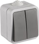 Q-link schakelaar - opbouw - serie - spatwaterdicht ip54 - grijs