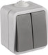 Q-link schakelaar - opbouw - serie - spatwaterdicht ip54 - grijs