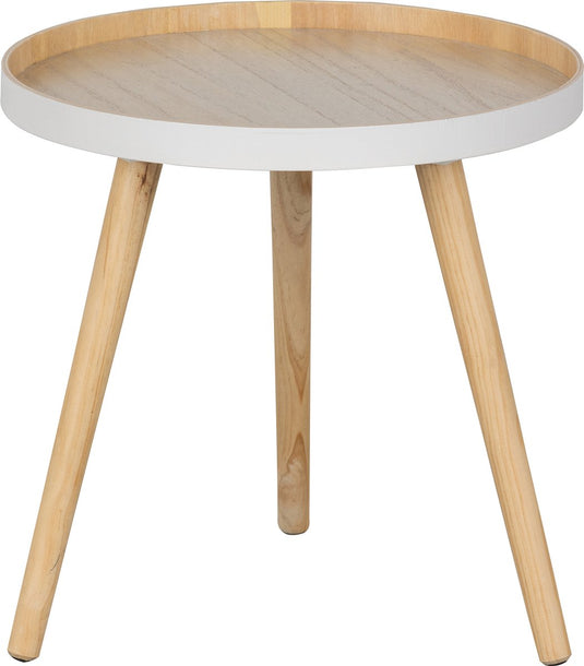 Woood sasha bijzettafel - mdf - naturel - 41x41x40.5