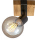 Briloner leuchten wood basic - wandlamp - spot draaibaar - e27 max. 25w - materiaal: hout en metaal - kleur: zwart en metaal grijs