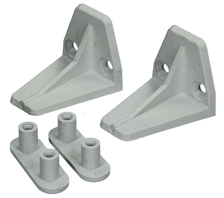 Load image into Gallery viewer, Mack 1010114 - 2 stoothaken trapezium voor rolluik wit 42mm | 10 stuks
