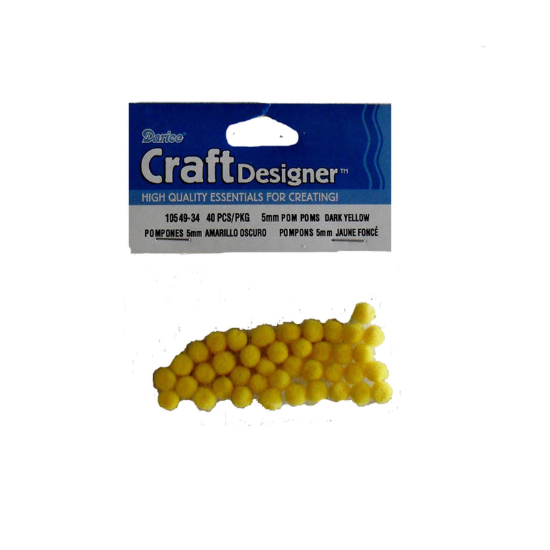 Load image into Gallery viewer, Darice • pompons 5mm 40pcs geel
