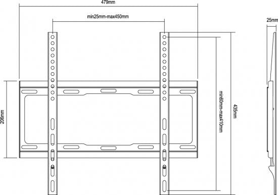 Load image into Gallery viewer, Equip 650310 fixed tv wall mount bracket [1x, 40kg, 32- 55 , 200x200 mm, 400x400 mm, black]
