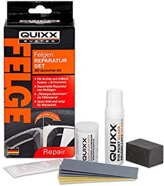 Quixx wheel repair kit wielreparatieset - voor zilverkleurige velgen