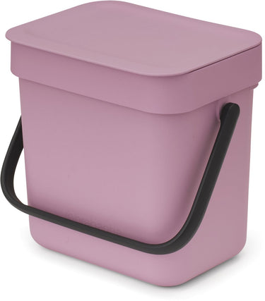Brabantia sort go aanrecht afvalbakje - 3 liter - lilac pink