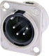 Neutrik nc4mdl1 xlr-connector flensstekker, contacten recht aantal polen: 4 zilver 1 stuk(s)