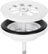 Differnz afvoerplug mat wit â€“ afvoerstop voor wastafel â€“ ã˜ 64 mm â€“ 6m schroef