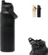 Kambukka dupla geïsoleerde drinkfles 1000 ml - 2-in-1 waterfles - 100% lekvrij - black raven